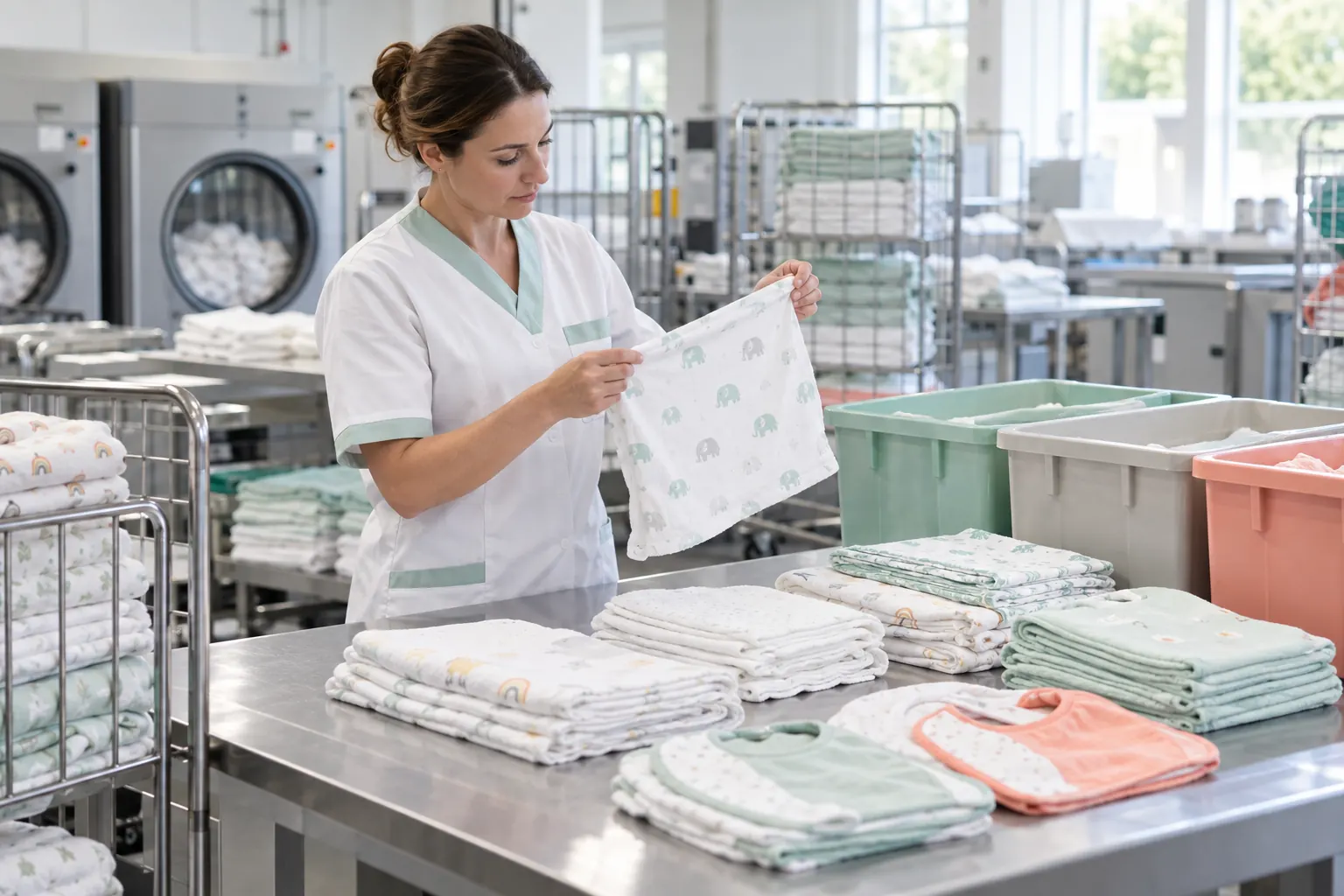 Contrôle qualité de textiles réutilisables destinés à une structure de petite enfance